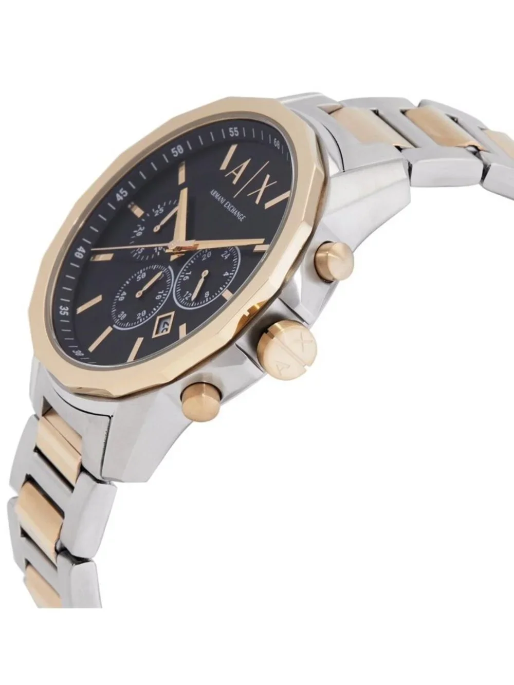 NWT Armani Exchange Banks Chronograph Quartz Black Dial Men's Watch